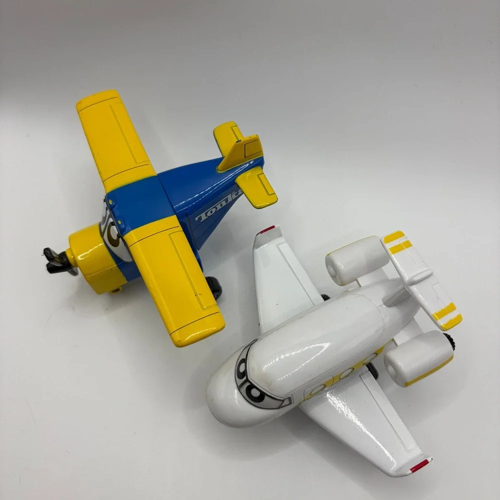 Tonka Maisto Cartoon Toy Airplane Lot 2pc Prop Jet Blue White Kids Vehicle Play